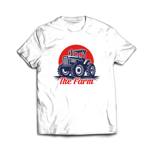 The Farm - White Logo Tshirt